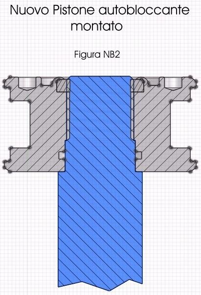 Pistone autobloccante montato